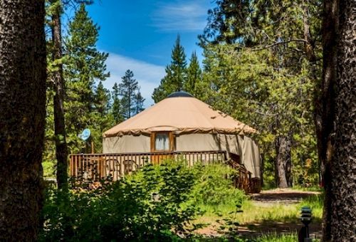 Bend-Sunriver Camping Resort Studio Cabin 6 Bagian luar foto